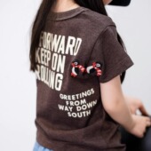 t恤衫 男童女童短袖 中大童日系潮牌DD同款 企鹅刺绣童装 T恤夏装 新款