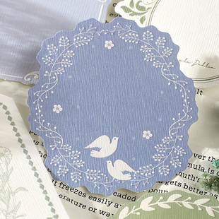 半截诗扉页凸版浮雕特种纸高颜值复古ins风手账素材装饰便利贴