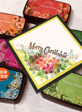 日本进口 VersaFine CLAIR  VFC高铁手帐剪贴橡皮章月猫速干印台