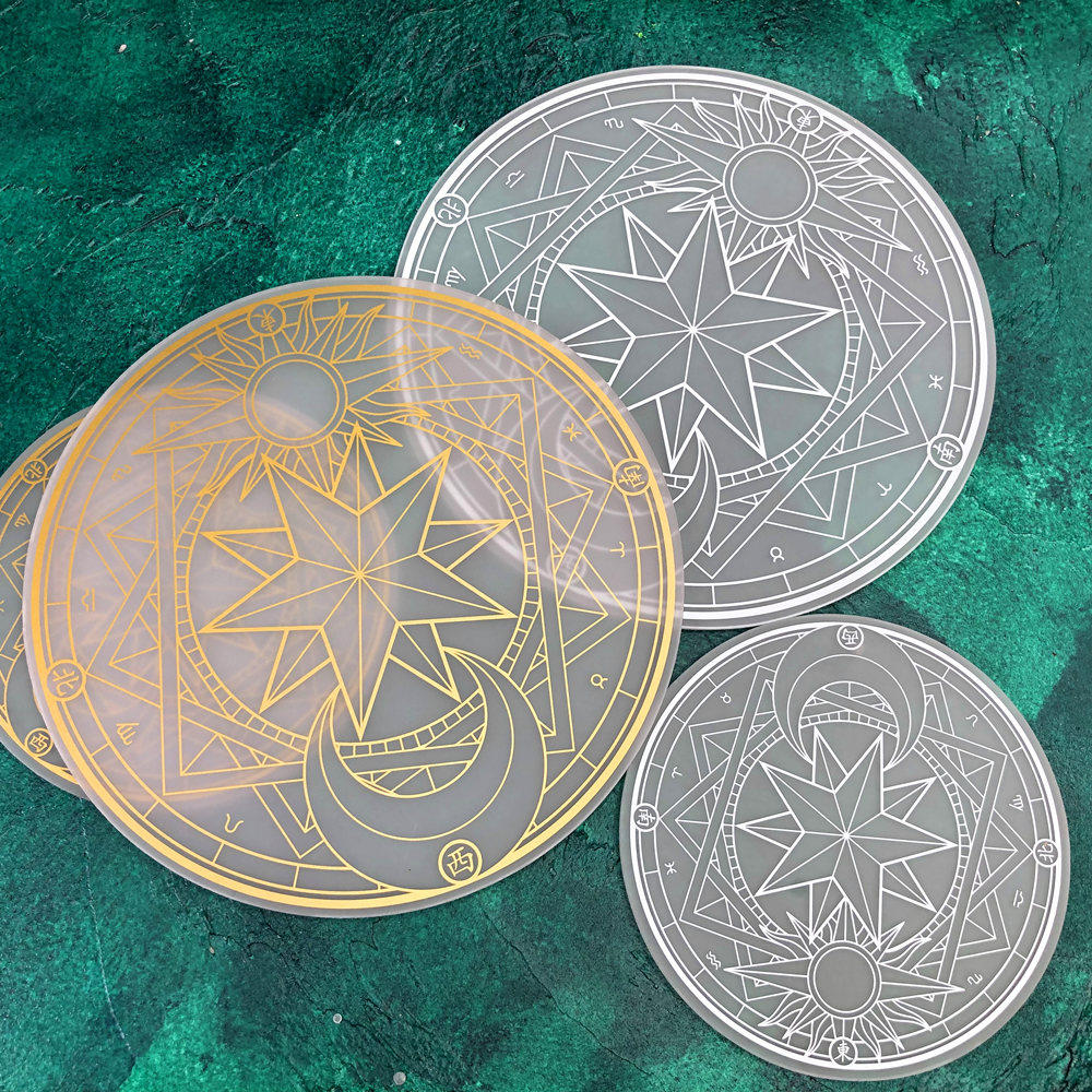 매직 어레이 패드 반투명 원형 핸드북 클리핑 커팅 가죽 고무 스탬프 작업 패드 고가 패드