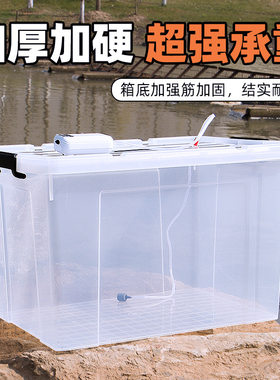 户外增氧钓鱼箱后备箱活鱼桶大容