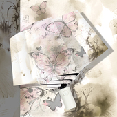 中式 蝴蝶雨伞清凉轻巧全自动折叠防晒太阳伞晴雨两用女遮阳伞便携