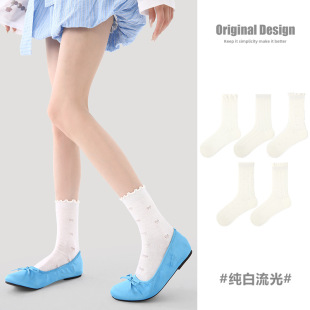 OriginalDesign原创女袜春夏薄款 短袜韩系花边百搭透气网眼卡丝袜