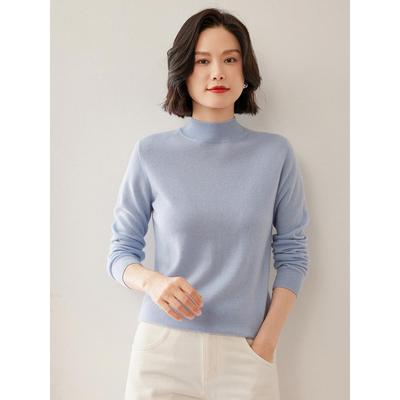 2025秋冬新款半高领羊绒衫女经典山羊绒毛衣内搭羊毛针织衫打底衫