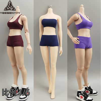 1/6运动套装女兵人抹胸背心短裤6分BJD衣服30CM可动素体手办娃衣
