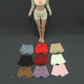 30CM人偶多色热裤 6女兵人粗条短裤 玩具衣服高弹12寸YEESENYIYI