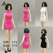 12兵人高领打底短裙6寸BJD娃娃衣服12分素体不染色多色机娘裙子