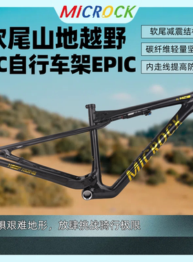MICROCK小石全内走线T1000碳纤维山地软尾自行车车架UDH尾扣1200g