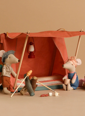 丹麦Maileg北欧风童话火柴盒铁盒小老鼠公仔娃娃棉麻布艺迷你玩偶