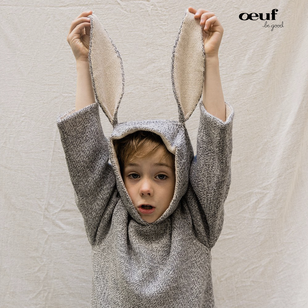 oeuf小动物羊驼毛儿童针织毛衣