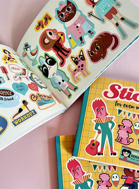 瑞典进口Ingela Arrhenius北欧插画人物动物手机装饰贴纸套装玩具