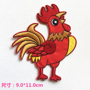 大公鸡数字徽章狮子头字母徽章避难所图案衣服装 饰布贴补丁贴