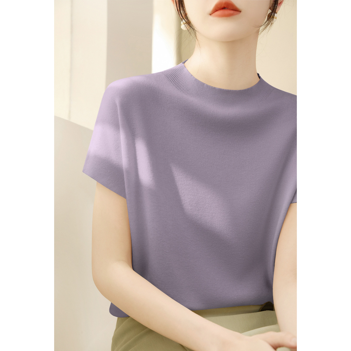 2025年简约套头显瘦上衣