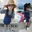 女童秋季牛仔背带裙连衣