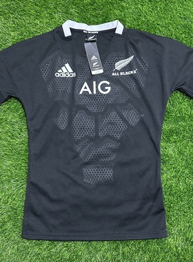 Adidas 新西兰毛利人all black 速干运动橄榄球服冷门球衣 cw3134