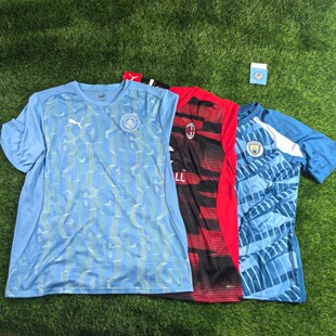 PUMA 曼城 AC米兰 运动速干短袖T恤足球热身球衣训练服 777578