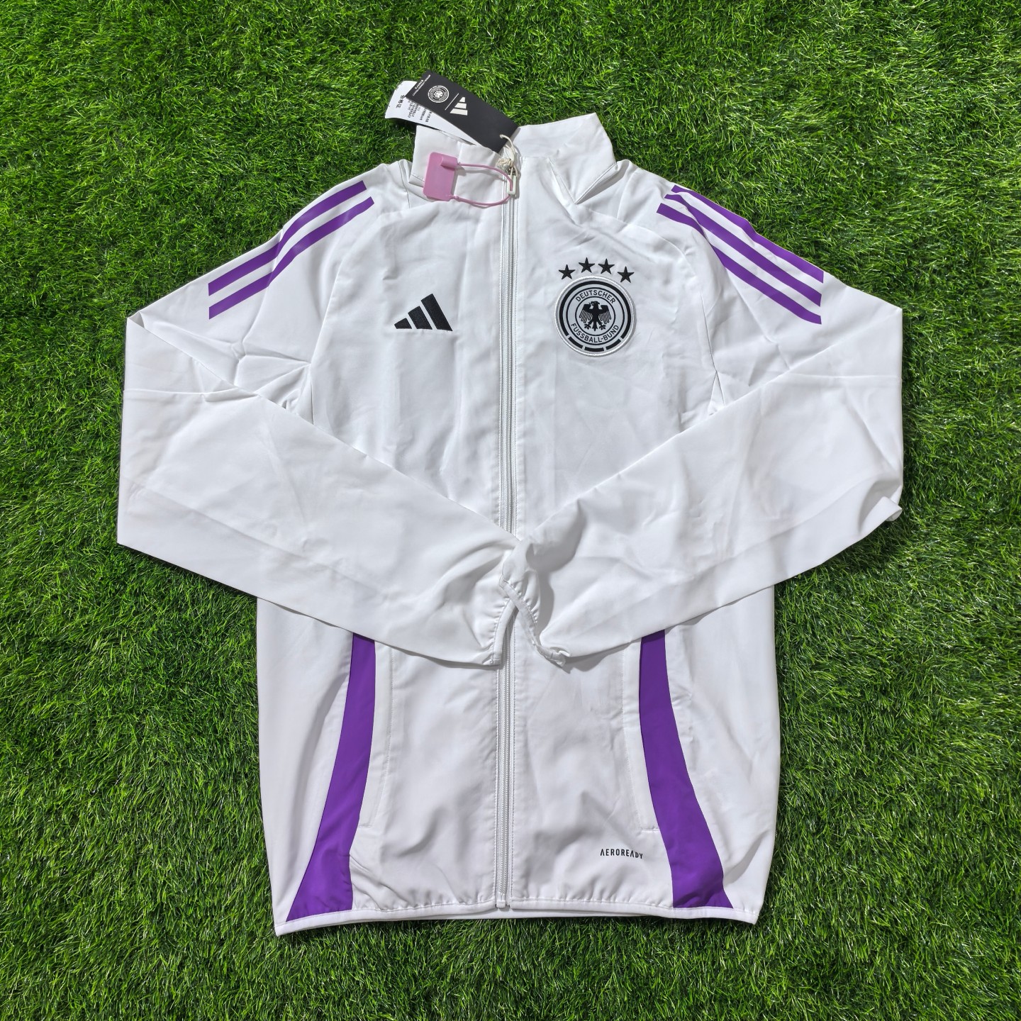 Adidas 德国国家队足球运动训练梭织夹克出场服外套 ip6513