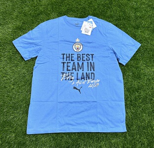 PUMA 2223欧冠冠军纪念球迷足球运动短袖 T恤 779046 曼城