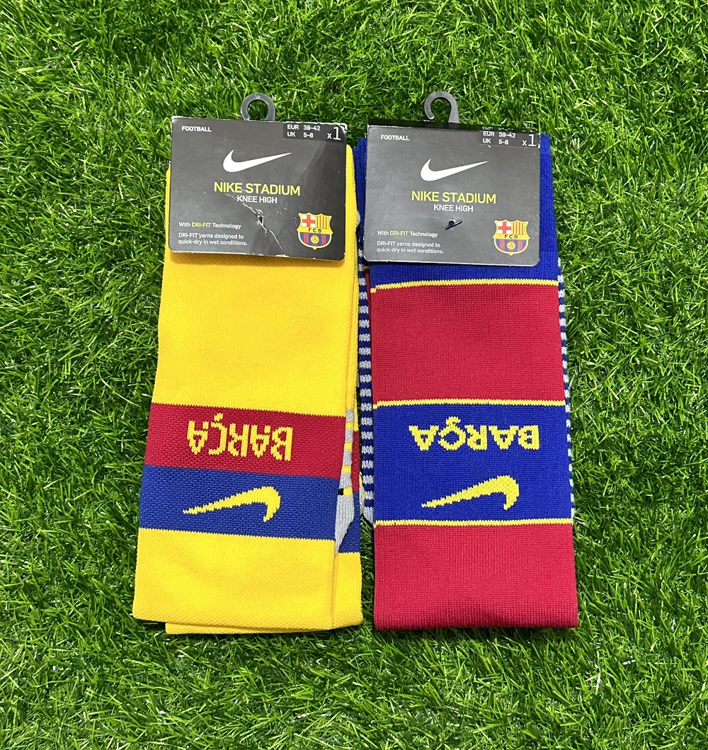 Nike 巴萨 巴塞罗那 主场客场比赛长筒运动足球袜 sx7925 sk0222