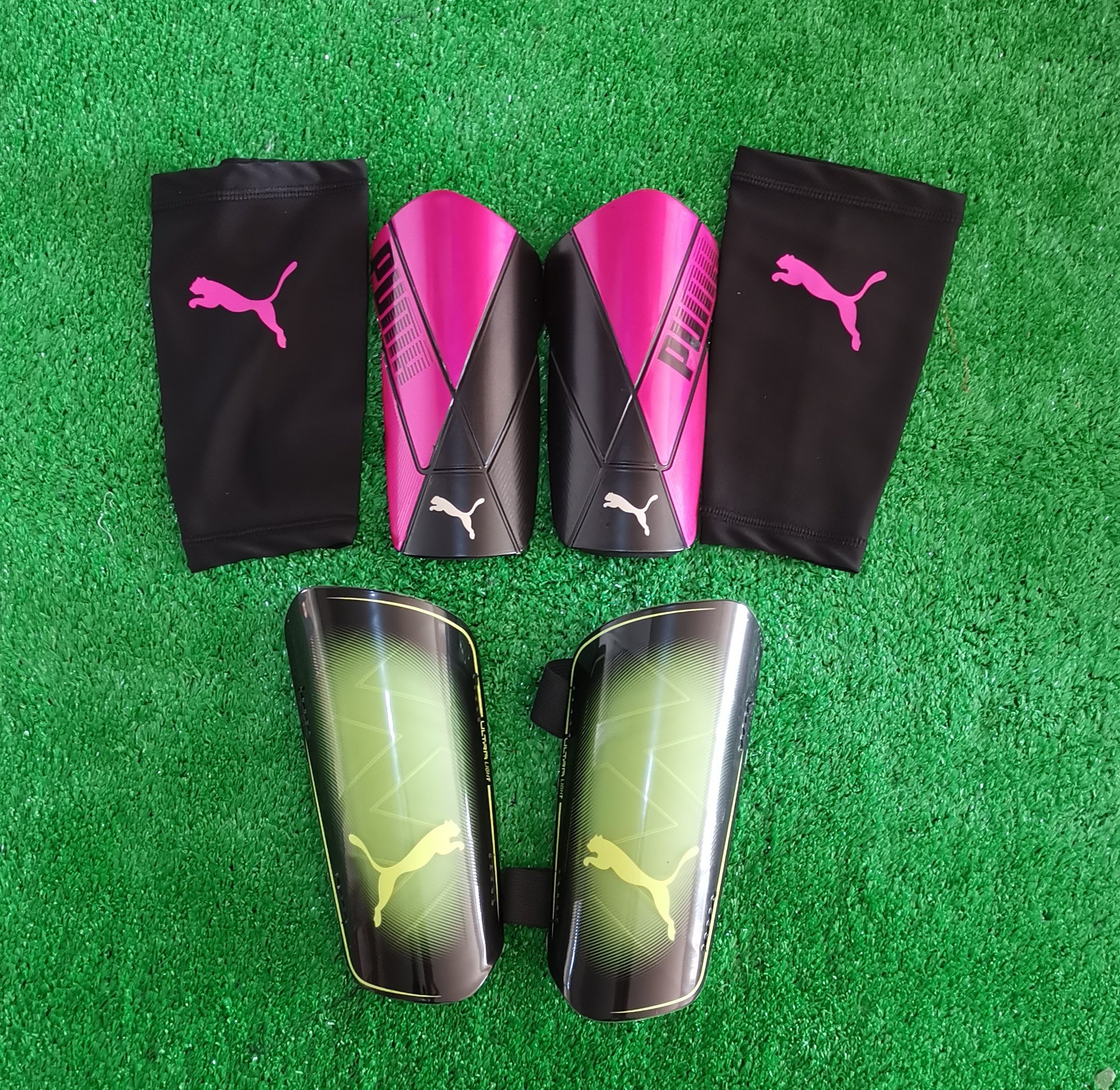 PUMA男女儿童大童足球比赛护具绑带式带袜套护腿板 030779 030834