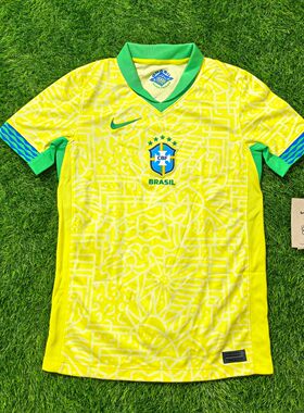 Nike 巴西 大童儿童青少年短袖主场球迷版球衣足球服 fj4409