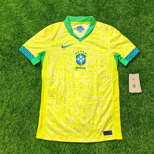 Nike 巴西 大童儿童青少年短袖主场球迷版球衣足球服 fj4409