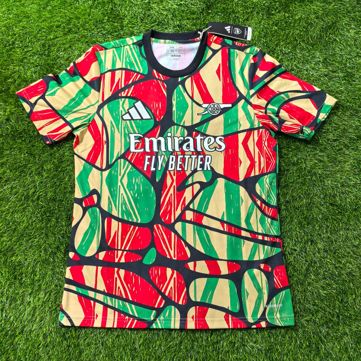 Adidas 阿森纳 2425赛季赛前花色足球训练服短袖球衣 is9996图片