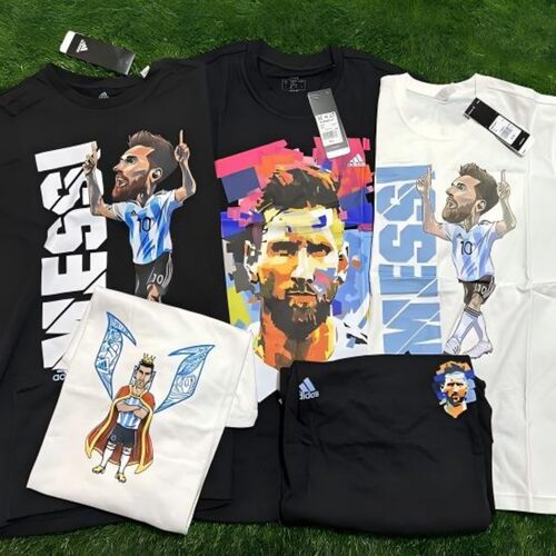 Adidas 梅西 messi 专属联名印花短袖棉质运动休闲T恤足球球迷衫