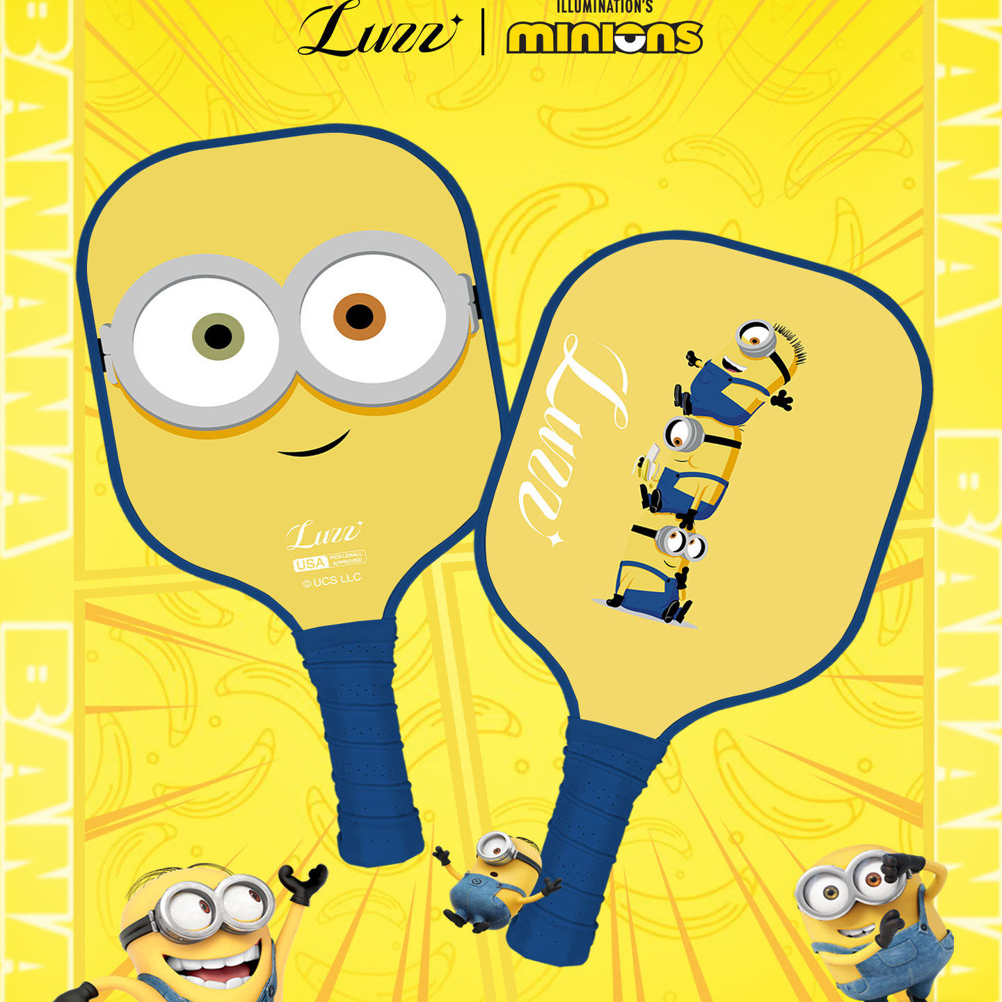 【小黄人联名】Luzz路兹儿童匹克球拍碳纤维高颜值安全环保无毒,运动/瑜伽/健身/球迷用品,匹克球拍,淘宝优惠券,粉丝福利购,淘宝优惠卷