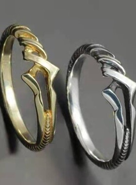 新款高品质时尚福音战士朗基奴斯枪个性百搭指环饰品