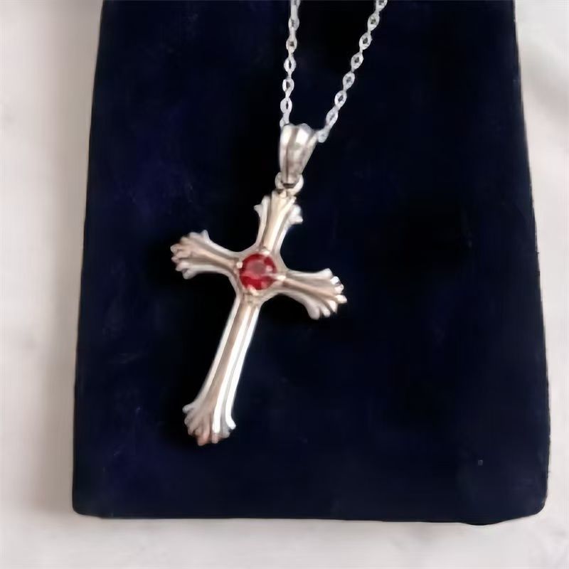 新款高品质版本魔鬼恋人小森唯rejet十字架项链吊坠精致时尚动漫