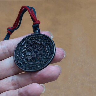 高品质新款藏传天铁九宫八卦牌吊坠国潮转运平安车载挂件挂饰
