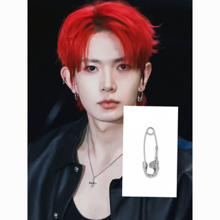 新款高版保色韩国男团enhypen李羲承同款别针耳环纪念周边配饰