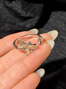 现货新款光与夜之恋繁花之戒夏鸣星六出花戒指潮女戒指高级感指环