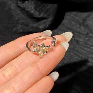 现货新款光与夜之恋繁花之戒夏鸣星六出花戒指潮女戒指高级感指环