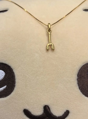 真金电镀乌萨奇讨伐棒吊坠项链百搭金属吊坠吉伊卡哇动漫周边