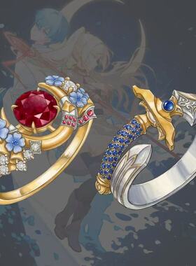 高品质新款「裂痕戒指」云旗同款朋克 机能风无性别穿搭指环