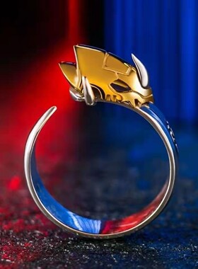 高品质新款数码宝贝戒指暴龙剑钢铁加鲁鲁动漫手指环情侣对戒