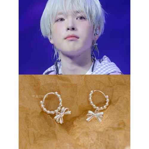 新款高品质sakuya同款蝴蝶结耳环小众设计精致百搭日常通勤耳饰