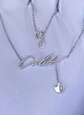 新款高版本夏以昼英文签名项链二次元动漫cos周边定制锁骨链