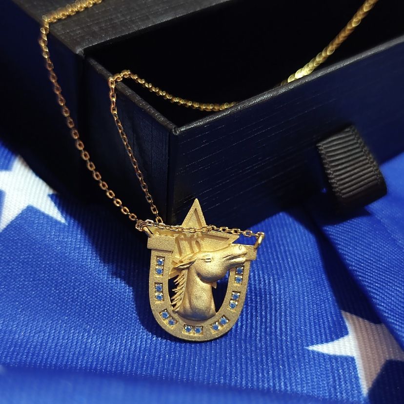 现货新款乔尼乔斯达马头款项链卡通二次元生日礼物时尚潮流毛衣链