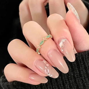 v金材质不掉色高级感珐琅彩色小桃星戒指女粉色小众轻奢食指戒