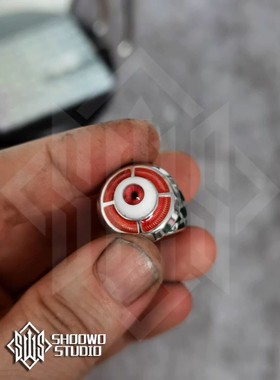 高品质新款现货地狱之眼家庭教师六道骸戒指彭格列指环男眼珠