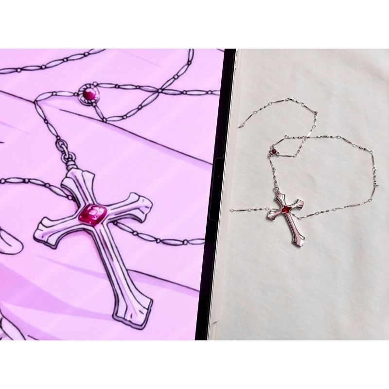 现货高品质版本《魔鬼恋人》小森唯十字架项链乙女游戏动漫锁骨链