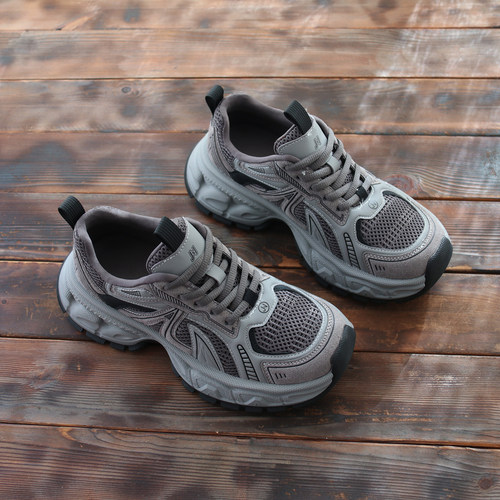 真皮厚底老爹鞋女百搭休闲运动鞋