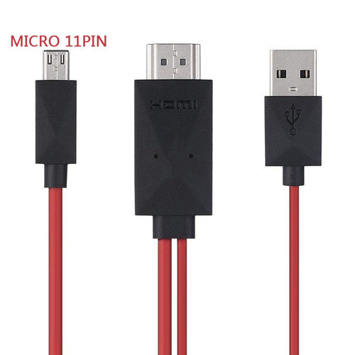 Micro USB to HDMI线手机转高清HDMI转换器手机电视连接线S2