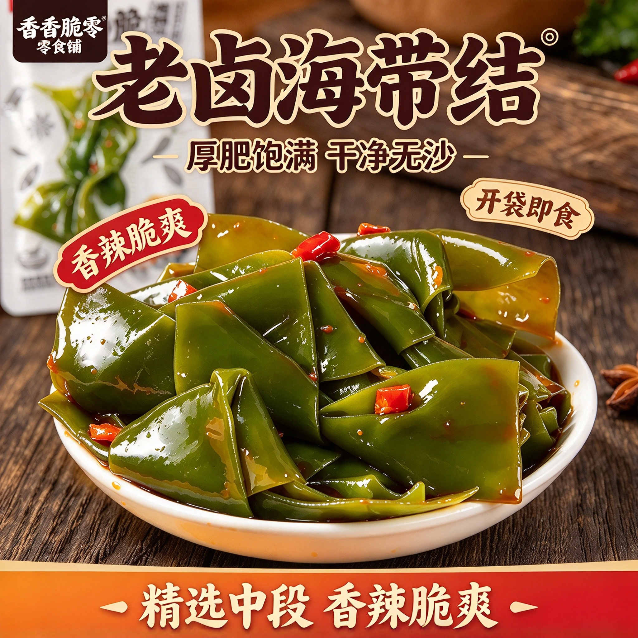 海带结酸辣香辣新鲜独立包装下饭菜下酒菜休闲零食解馋网红小吃