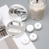 Ins wind marble contact lens box North Europe wind beauty pupil box companion box female care box RGP hard simple