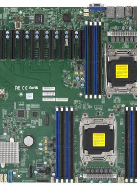 超微x10drx服务器主板 e5-2600v3v4处理器 ddr4内存 11个pcie