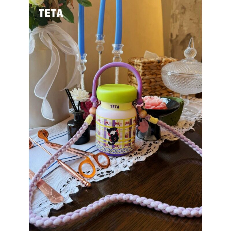 TETA斜跨提手保温保冷杯小巧便携女生高颜值水杯子新款生日礼物